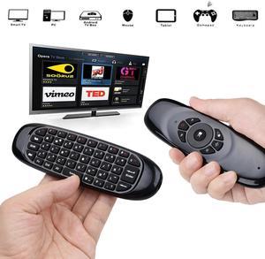 Backlit Fly Air Mouse Gyro Sensor English  Wireless 2.4G RF Keyboard Remote Control For Gaming Android Smart TV Box