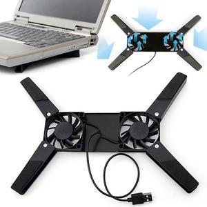 Laptop Cooler Pad With Double USB Powered Fan Portable Convenient Cooling Pad Stand For Notebook Laptop Computer PC