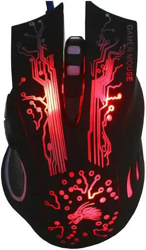 Professional LED Lighting Wired Gaming Mouse 4800 DPI Optical USB Computer Mouse Gamer  for Computer Overwatch Pubg Dota 2