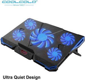 Adjustable Angles Laptop Cooler Ergonomic Notebook Cooling Pad With Five Led Fan For 11'' 15.6'' 17''Notebook Tablet PC