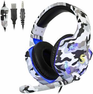 Camouflage Gaming Headset Luminous Headset Wired Headset 3.5mm Gaming Headset For PC Laptop Computer Peripherals