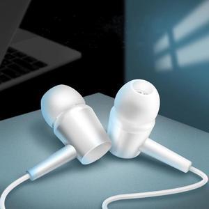 earphone 3.5mm Earbud With Mic Volume Control terproof Music Gaming In-ear Sport Headset off white Earbuds for music MP3