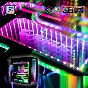 RGB Panel Infinite Stereo 3D Lighting Decoration Backplate Power PC Case Apron 12V/5V AURA SYNC Water cooler Custom