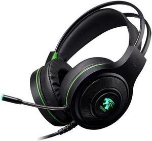 Headset V5000 7.1 Channel Surround Sound USB LED Light Noise Cancelling Over Ear Gamer Headphones with Mic for PC Laptop