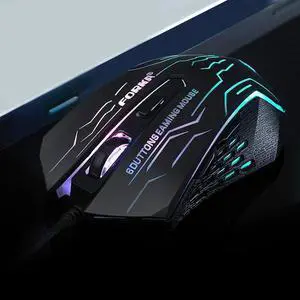 Gaming Mouse 3200DPI Programmable 6 Buttons RGB Backlit USB Wired Optical Mouse Mice Gamer for PC Computer Laptop