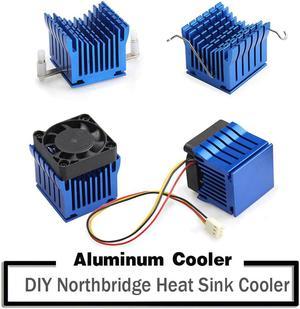 1 Piece DIY Aluminium Northbridge Heatsink Cooler Blue Radiator w/4cm 40mm 4010 4020 Fan For PC Computer Case Heat sinks cooling