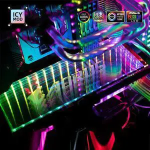 RGB Panel Infinite Stereo 3D Lighting Decoration Backplate Power PC Case Apron 12V/5V AURA SYNC Water cooler Custom
