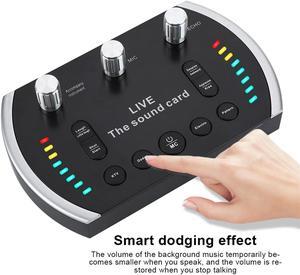 Card USB Audio Interface External Internet LIve Streaming Musik Live Applicable or Recording Microphone Guitar Rnchor