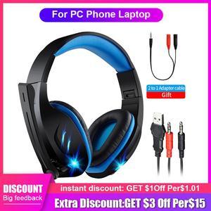 SY968 Hi-Fi gaming headset with controllable microphone Headphone with LED light cool shape PC portable headset Xbox One Mobile