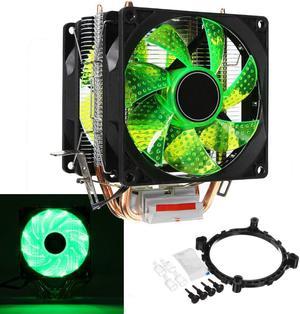 CPU Cooler Cooling Fan LED Double Heat Pipe Dual Fan Heat Sink Heatsink Radiator For LGA 1155 775 1156