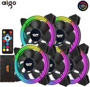 CF11 Computer Case Fan 120mm RGB fan Silent PC Cooling Fan IR Remote 3P-5v Asus Aura Sync Fans CPU Cooler LED Radiators