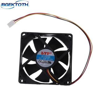 Quality 3 pin 80mm x 25mm CPU PC Fan Cooler Heatsink Exhaust Feb8