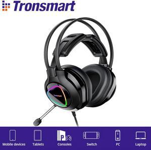 Glary Alpha Headset Gaming Headphone with 50mm HD Large Driver PS4 Wired Headphone with LED Lighting, 3.5mm+ USB Port