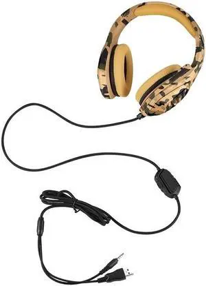 Wired Headphones Subwoofer Desktop Computer Gaming Headset 3D Surround Stereo Gaming Headset
