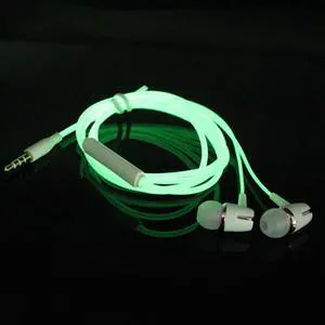 Headset 3.5mm Plug Wired Glowing Earphone with Mic Volume Control Bass Earbud for IPhone    Phone Pc