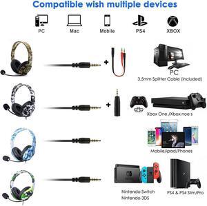 Wired Earphone Headset Stereo Noise Reduction Headphone With Microphone For Play Station 4  X-ONE PC Phone and Laptop