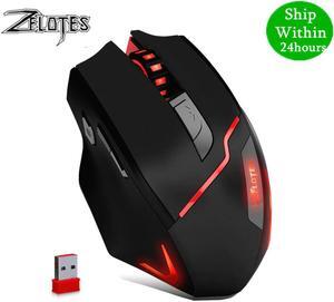 F-18 Dual-mode Gaming Mouse6 Level 3200DPI 500Hz Wireless 7 Color Computer Mouse  2.4GHz With Mini USB