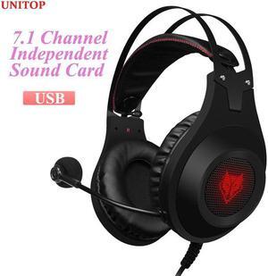 NUBWO N2U Gaming Heaphones 7.1 Sound Over-ear Headset Earphone USB Interface with Microphone For PC PS4 Xbox One Gamer