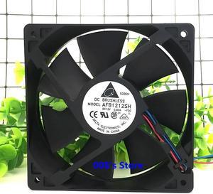 CPU Cooler Fan For PC Server AFB1212SH -F00 3 Pins/-5C54 4 Pins 120MM 120*120*25mm 12V 0.80A PWM Cooling 3400RPM 113CFM