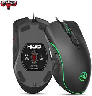 Wired Gaming Mouse 6400DPI Adjustable Electronic Sports Gamer Mice LED Optical Sens for Laptop Computer PC