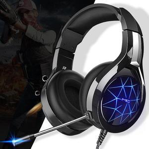 Headset Headphones With Microphone Light Surround Sound Bass Earphones For PS4 Professional Gamer PC Laptop