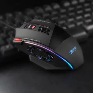 C-13 13 Button Programmable Buttons Wired USB Mouse 5 Levels 1500-10000DPI Adjustable RGB Optical Gaming Mice