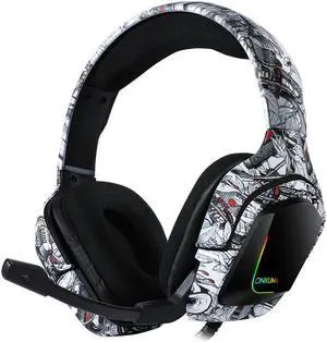 Headphones Wired Camouflage Headset Headphone PS4 PC Earphones With Microphone Led Light For Gamer XBox One Laptop Table