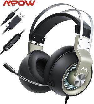 EG3 Pro Gaming Headphones For iPad PS4 PC Laptop Tablet Phones 3.5mm Jax & USB Cable Support Volume/Mic Control 50mm Driver