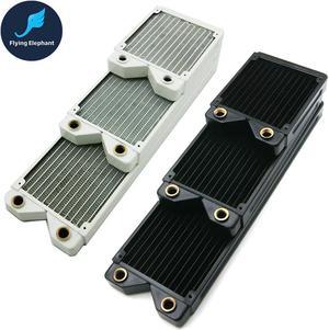 120/240/360/480mm*27mm Full Copper Radiator Computer Water Cooled Row black/white Heat Exchanger for PC water cooling