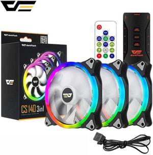 CS140 PC Cooling Fan 140mm RGB Fan AURA SYNC 5V/3pin Header Controllable Adjust LED Computer Case CPU Cooler