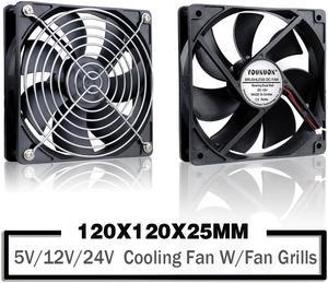 5V 12V 24V 120mm Fan Sleeve/Ball Cooling Fan 120x120x25mm DC Brushless Cooler Fan for PC Laptop Computer Case