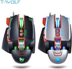 NEW V9 USB Wired Programmable Gaming Mouse 3200DPI Adjustable Backlight 8 Custom Button Mechanical Gaming Mice for Pro Gamer/LOL