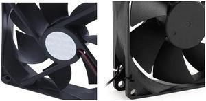 2Pcs Sleeve Bearing Cooling Fan for PC Case CPU Cooler - 120Mm x 25Mm DC 24V 4Pin & 92Mm x 25Mm 24V 2Pin