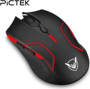 PC280 Gaming Mouse Customizable RGB Backlight Wireless Mice with 6 Programmable Button Up to 10000DPI for PC Gamer Laptop