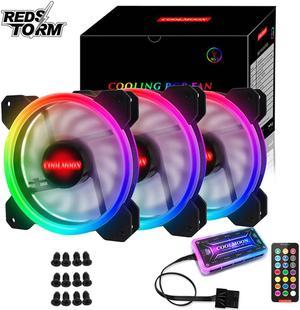 PC Case Fan 120mm RGB Adjust LED 12V Fan Cooler Quiet Remote Heatsink  Cooler Cooling Case Fans With Controller