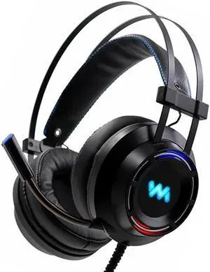 Gaming Headset with Mic LED Light Deep Bass Game Stereo Earphones Headphones for PC PS4