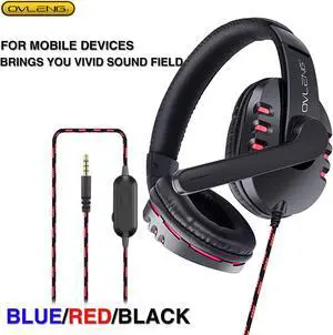 OV-P3 Stereo Mobile Gaming Headset  3.5mm Wire Control Noise Cancelling headphones with Microphone Suitable for PC ipad