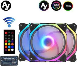 AM1 Cooler PC Case Fan 120mm Rgb Fan Adjust Speed Aura Sync Mute Colorful IR Cooler Master Rgb Cooling Computer Fans