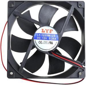 12V 2 Pin Computer Cooler Small Cooling Fan 120mm x 120mm x 25mm PC Box System Hydraulic Cooling Fan For Computer Heatsink