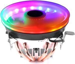 4Pin 4 heatpipe PC Cooling Fan RGB LED CPU cooler heatsink for LGA/775/115X/1366/AM4/AM3/AM2+/AM2/2011