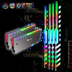 2Pcs  NC-2 RGB Memory Ram Cooler SSD Armor Heat Sink AURA 12V/5V Aluminum Alloy Shell Universal  RAM Radiator MOD