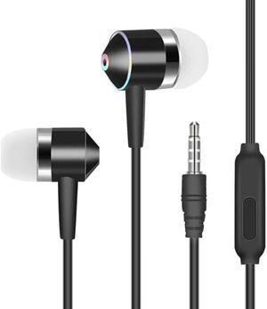3.5mm In-Ear Wired Earphones Headset With MicFor Laptop Computer iPhone   Stereo Sport Gaming Earpiece Earbuds