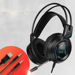 Headset Stereo Deep Bass Game Headphone with Mic for Computer Profession Gamer 7.1 USB Channel Surround Sound V2000