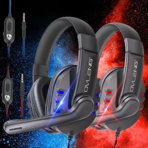 For PS4 Gaming Headset Stereo Sound Headphone 3.5mm Gaming Headset With Mic Volume Control For Nintendo Switch/Xbox One/PC/Phone