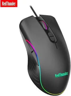 Gaming Mouse Wired, 7 Programmable Buttons, Chroma RGB Backlit, 6400 DPI Adjustable, Comfortable Grip Ergonomic