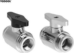 Water Cooling G1/4 Vent Valve Brass Chrome Inner Teeth Water Ball Valve Waterway Control For PC Water Cooling System