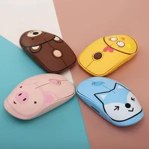 New Wireless Mouse Computer Accessories Creative Novelty Pink Girl Optical Mouse Portable Mini Mute 2.4Ghz Gaming Mouse