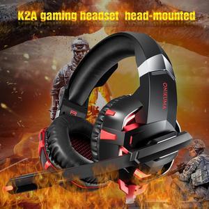 K2A Gaming Headphones Wired Stereo PS4 Gaming Headset Casque Gamer Headset With Mic For PC Xbox One /Laptop LED Lights