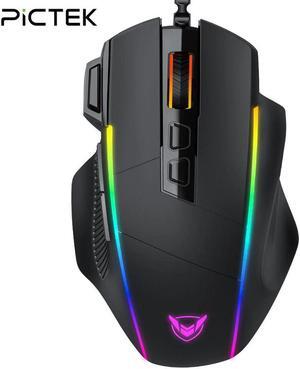 8 Buttons Programmable Wired Gaming Mouse USB Computer Mice with 7 RGB Backlight Modes DPI up to 8000 Mouse For PC Laptop