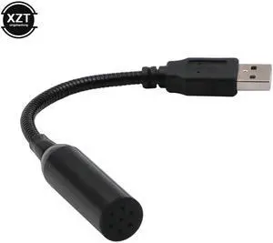 1PCS Portable Mini Mic Stereo Adjustable USB 2.0 chatting sound recording Microphone for PC Computer Linux